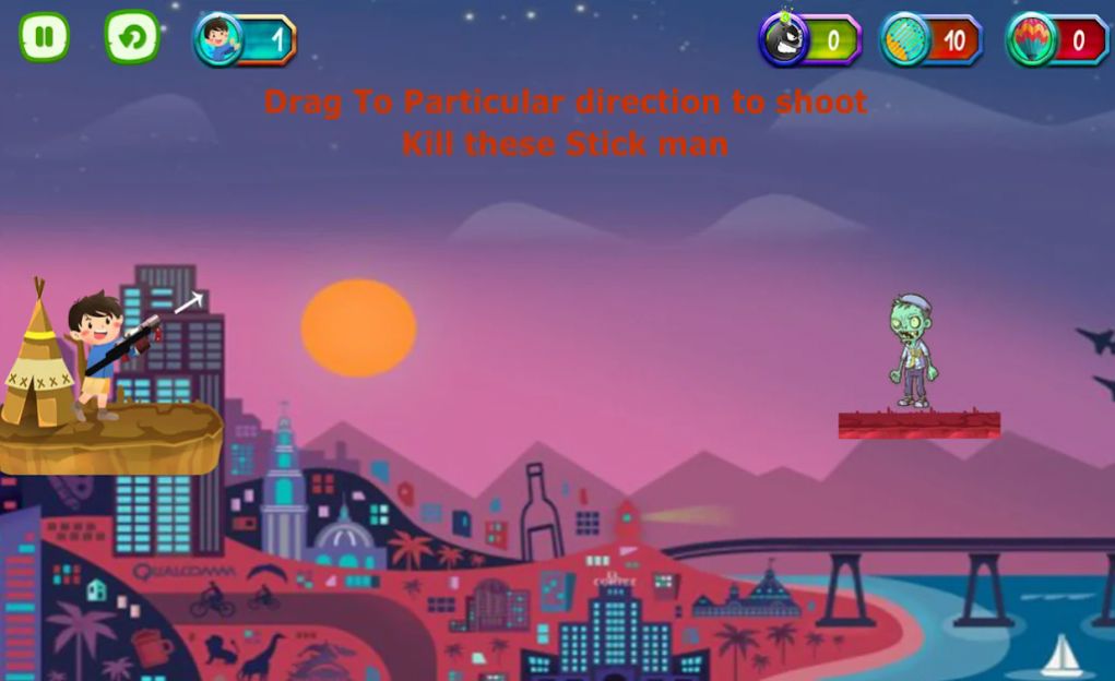 勇敢的弓箭手射僵尸游戏